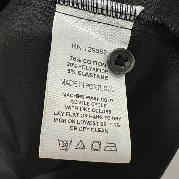 THE SHIRT Rochelle Behrens Sleeveless Button Down Black Boxy Cropped Size M - Picture 10 of 12